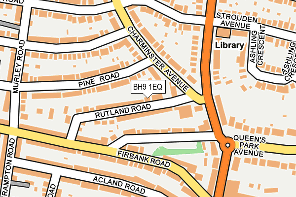 BH9 1EQ map - OS OpenMap – Local (Ordnance Survey)