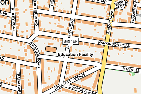 BH9 1ER map - OS OpenMap – Local (Ordnance Survey)