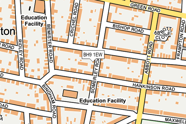 BH9 1EW map - OS OpenMap – Local (Ordnance Survey)