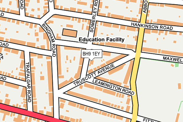 BH9 1EY map - OS OpenMap – Local (Ordnance Survey)