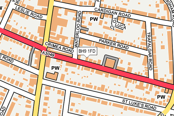 BH9 1FD map - OS OpenMap – Local (Ordnance Survey)
