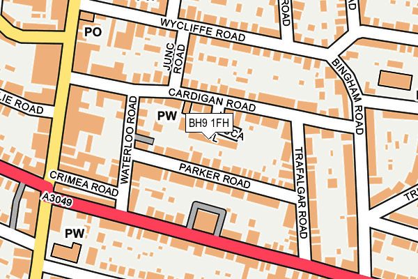 BH9 1FH map - OS OpenMap – Local (Ordnance Survey)