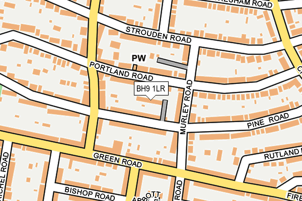 BH9 1LR map - OS OpenMap – Local (Ordnance Survey)