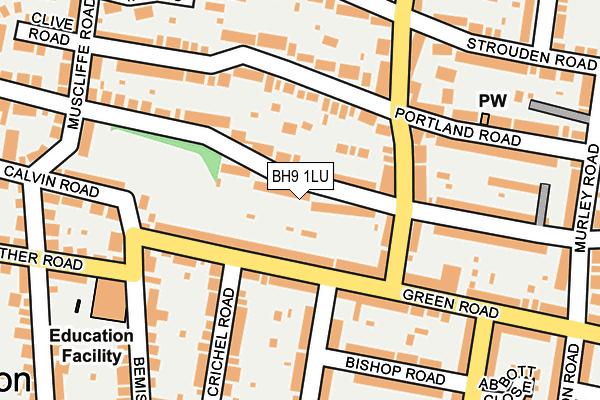 BH9 1LU map - OS OpenMap – Local (Ordnance Survey)