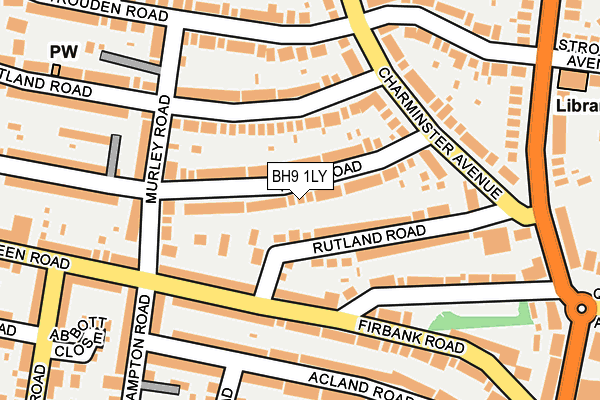 BH9 1LY map - OS OpenMap – Local (Ordnance Survey)