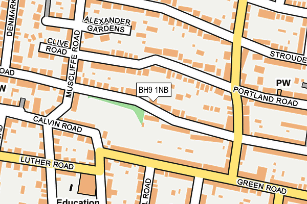 BH9 1NB map - OS OpenMap – Local (Ordnance Survey)