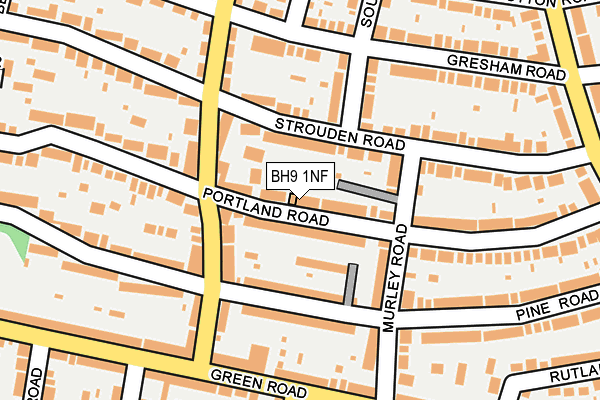 BH9 1NF map - OS OpenMap – Local (Ordnance Survey)