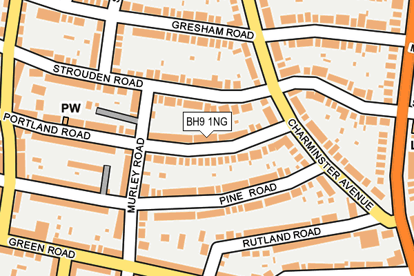 BH9 1NG map - OS OpenMap – Local (Ordnance Survey)