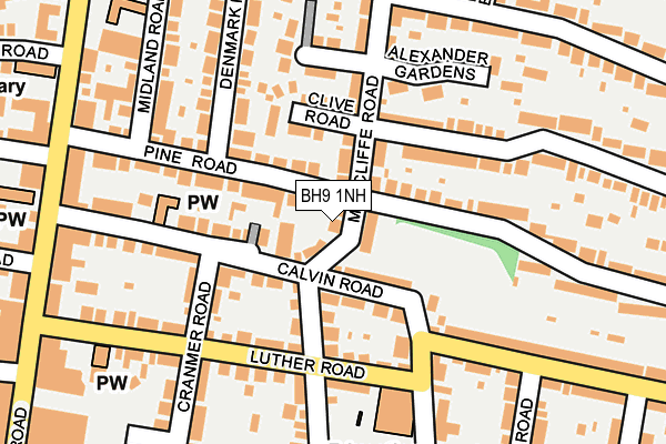 BH9 1NH map - OS OpenMap – Local (Ordnance Survey)