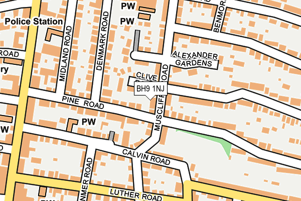 BH9 1NJ map - OS OpenMap – Local (Ordnance Survey)