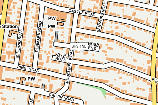 BH9 1NL map - OS OpenMap – Local (Ordnance Survey)