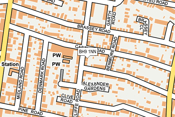 BH9 1NN map - OS OpenMap – Local (Ordnance Survey)