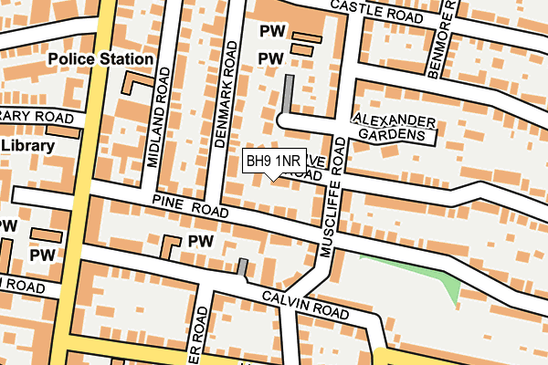 BH9 1NR map - OS OpenMap – Local (Ordnance Survey)