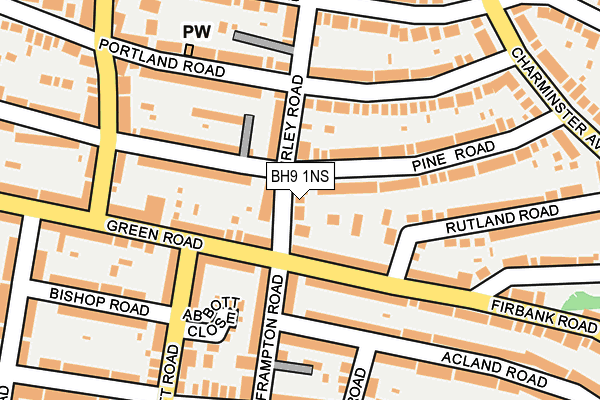 BH9 1NS map - OS OpenMap – Local (Ordnance Survey)