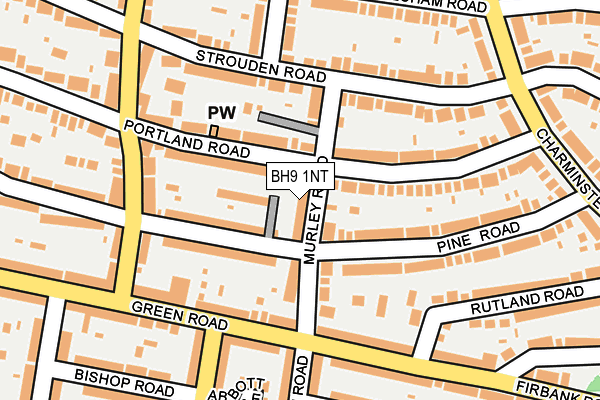 BH9 1NT map - OS OpenMap – Local (Ordnance Survey)