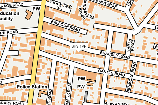 BH9 1PP map - OS OpenMap – Local (Ordnance Survey)