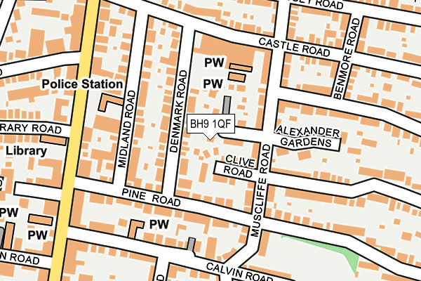 BH9 1QF map - OS OpenMap – Local (Ordnance Survey)