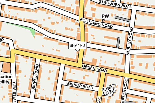 BH9 1RD map - OS OpenMap – Local (Ordnance Survey)
