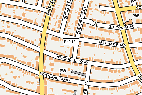 BH9 1RL map - OS OpenMap – Local (Ordnance Survey)