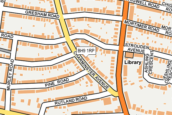 BH9 1RP map - OS OpenMap – Local (Ordnance Survey)