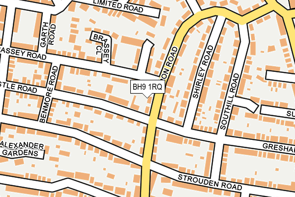 BH9 1RQ map - OS OpenMap – Local (Ordnance Survey)