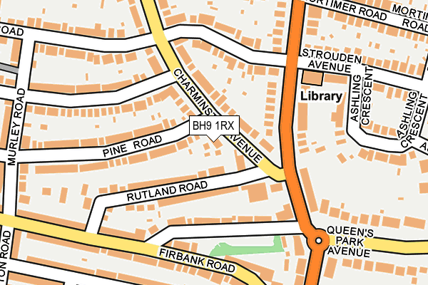 BH9 1RX map - OS OpenMap – Local (Ordnance Survey)
