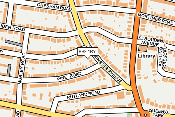 BH9 1RY map - OS OpenMap – Local (Ordnance Survey)