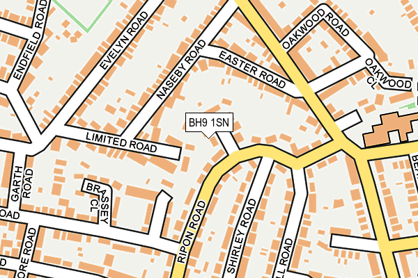 BH9 1SN map - OS OpenMap – Local (Ordnance Survey)