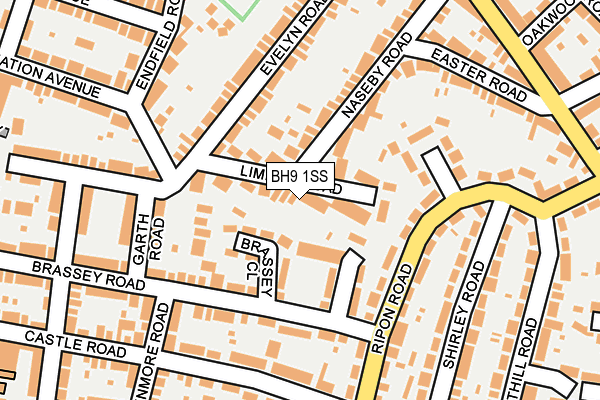 BH9 1SS map - OS OpenMap – Local (Ordnance Survey)