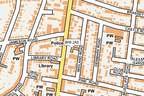 BH9 2AS map - OS OpenMap – Local (Ordnance Survey)
