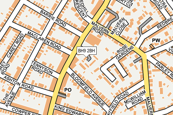 BH9 2BH map - OS OpenMap – Local (Ordnance Survey)