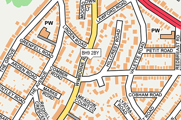 BH9 2BY map - OS OpenMap – Local (Ordnance Survey)