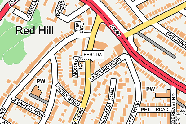 BH9 2DA map - OS OpenMap – Local (Ordnance Survey)