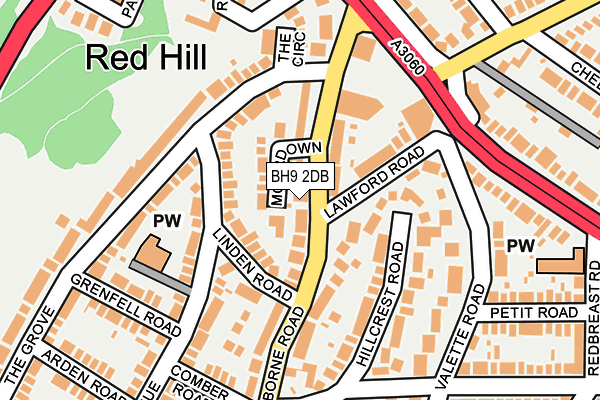 BH9 2DB map - OS OpenMap – Local (Ordnance Survey)