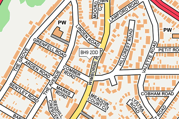 BH9 2DD map - OS OpenMap – Local (Ordnance Survey)