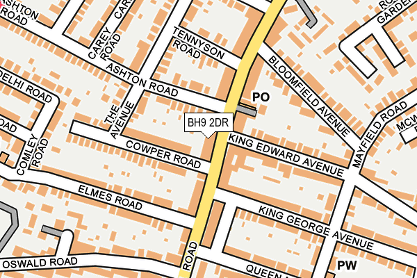 BH9 2DR map - OS OpenMap – Local (Ordnance Survey)