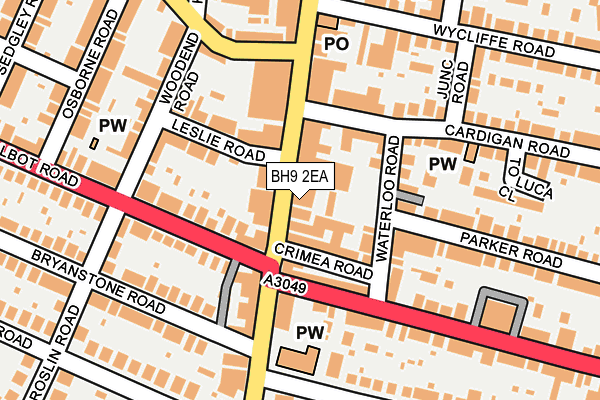 BH9 2EA map - OS OpenMap – Local (Ordnance Survey)