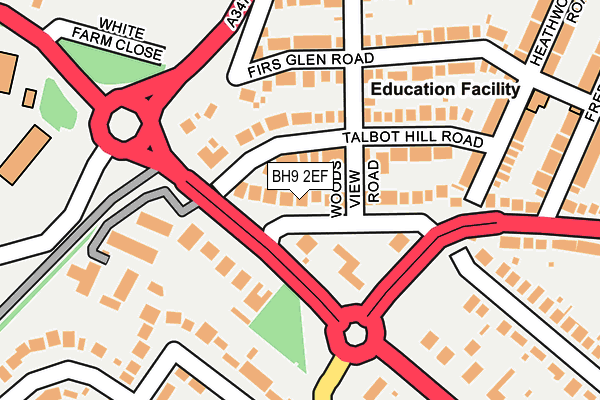 BH9 2EF map - OS OpenMap – Local (Ordnance Survey)