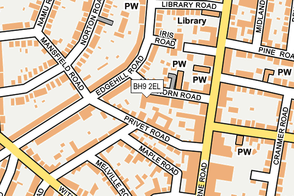 BH9 2EL map - OS OpenMap – Local (Ordnance Survey)