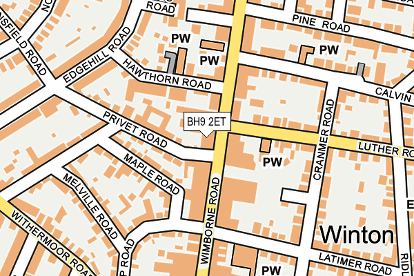 BH9 2ET map - OS OpenMap – Local (Ordnance Survey)