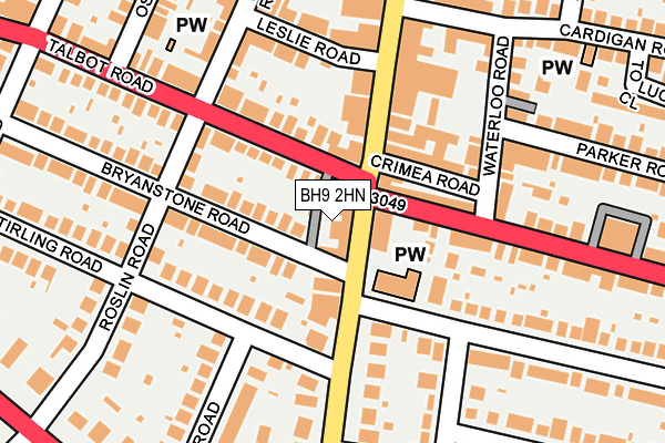BH9 2HN map - OS OpenMap – Local (Ordnance Survey)