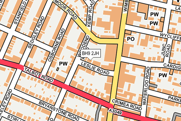 BH9 2JH map - OS OpenMap – Local (Ordnance Survey)