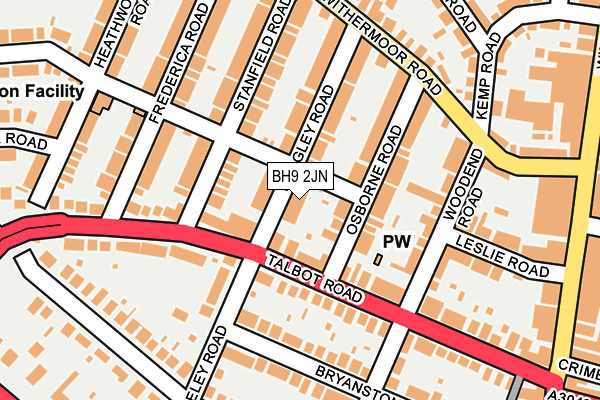 BH9 2JN map - OS OpenMap – Local (Ordnance Survey)