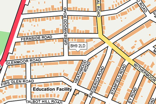 BH9 2LD map - OS OpenMap – Local (Ordnance Survey)