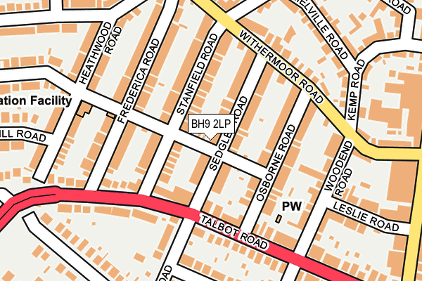 BH9 2LP map - OS OpenMap – Local (Ordnance Survey)