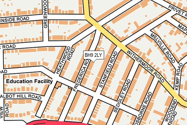 BH9 2LY map - OS OpenMap – Local (Ordnance Survey)