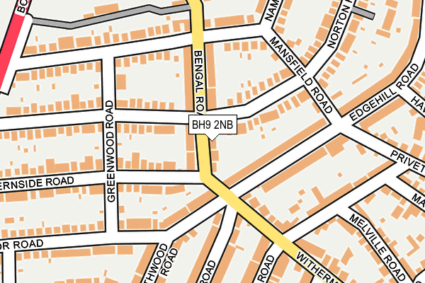 BH9 2NB map - OS OpenMap – Local (Ordnance Survey)