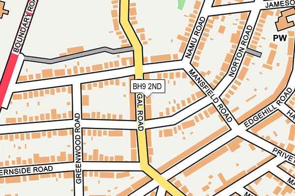 BH9 2ND map - OS OpenMap – Local (Ordnance Survey)