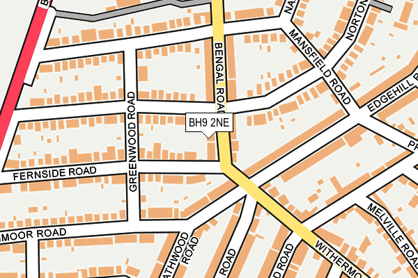 BH9 2NE map - OS OpenMap – Local (Ordnance Survey)