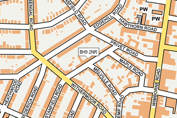 BH9 2NR map - OS OpenMap – Local (Ordnance Survey)